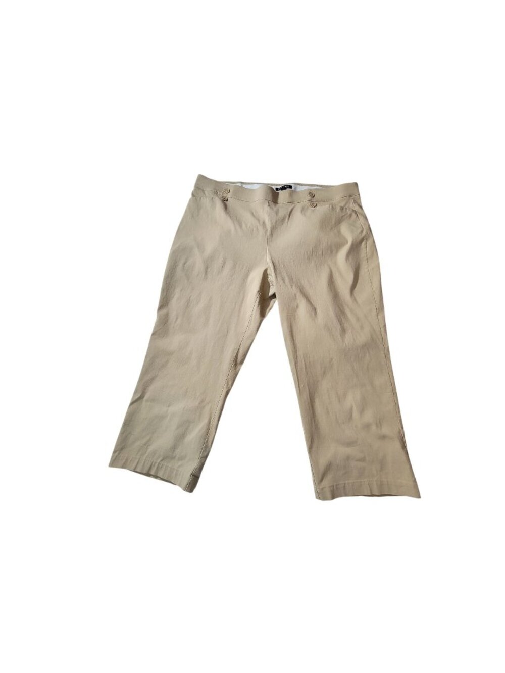 Roz & Ali Womens Khaki Pants Size 22 Rayon Blend Comfortable Stretch Casual Wear